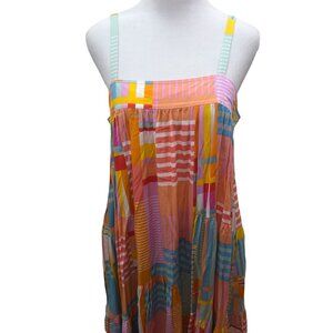 Abel The Label Maxi Dress Beach Coastal Sundress Sleeveless Geometric